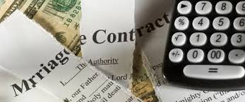 Calculator and ripped marriage contract